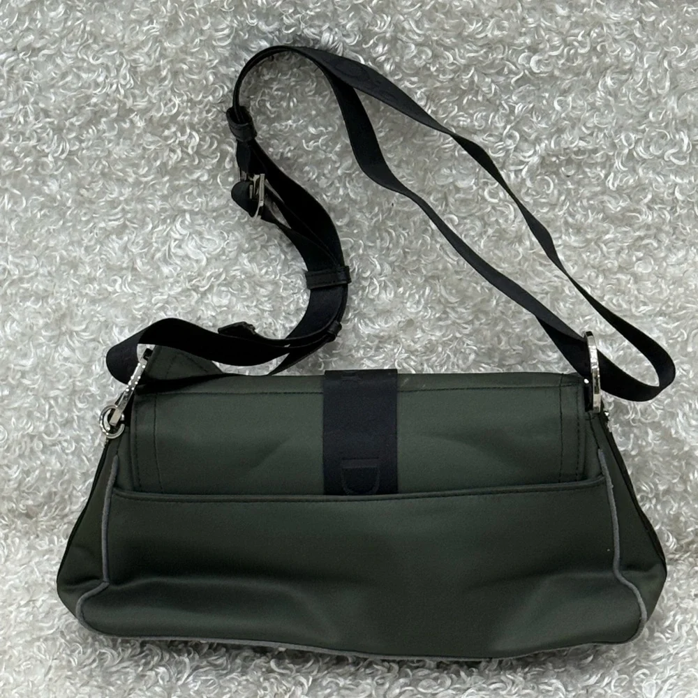Christian Dior Stylish Embellished Satin Pochette Handle Bag
